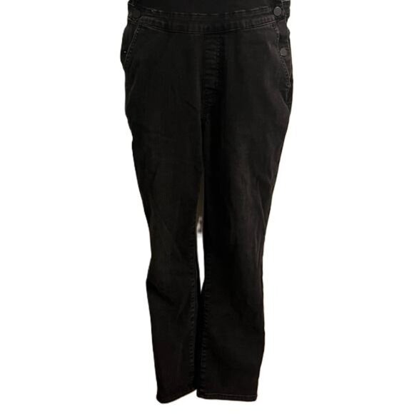 BDG Black Denim Overalls Jumpsuit Women's Size Medium - Picture 3 of 5